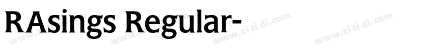 RAsings Regular字体转换